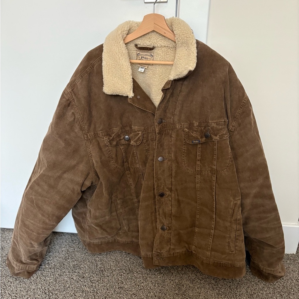 Polo by Ralph Lauren Brown Fleece lined Corduroy Trucker Jacket